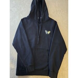 Vans Floral Butterfly Hoodie Womens Small Black Cottagecore Skater Y2K Vibe